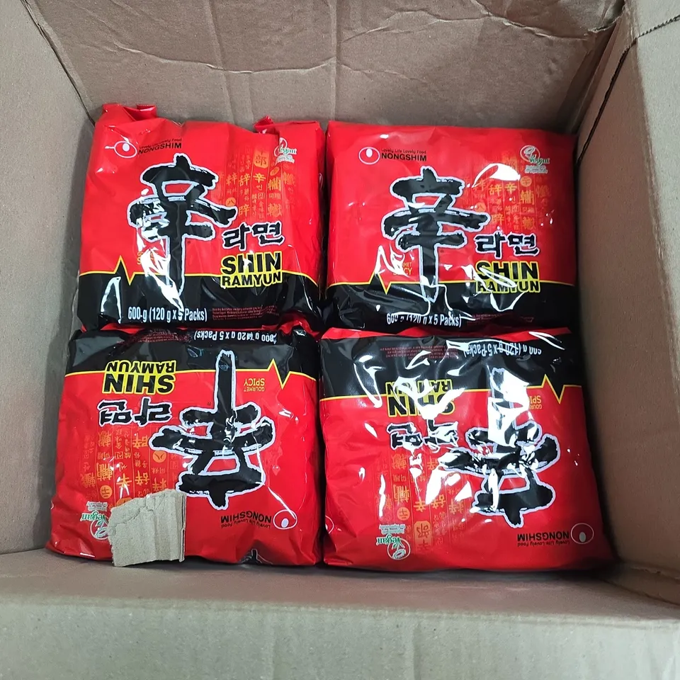 LOT OF 4 5-PACKS OF NONGSHIM SHIN RAMYUN NOODLES - 120G PACKS