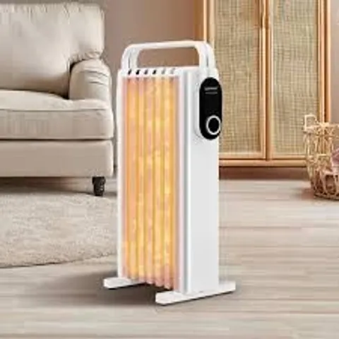 BOXED PORTABLE ELECTRIC HEATER WITH OVERHEAT AND TIP OVER PROTECTION - WHITE