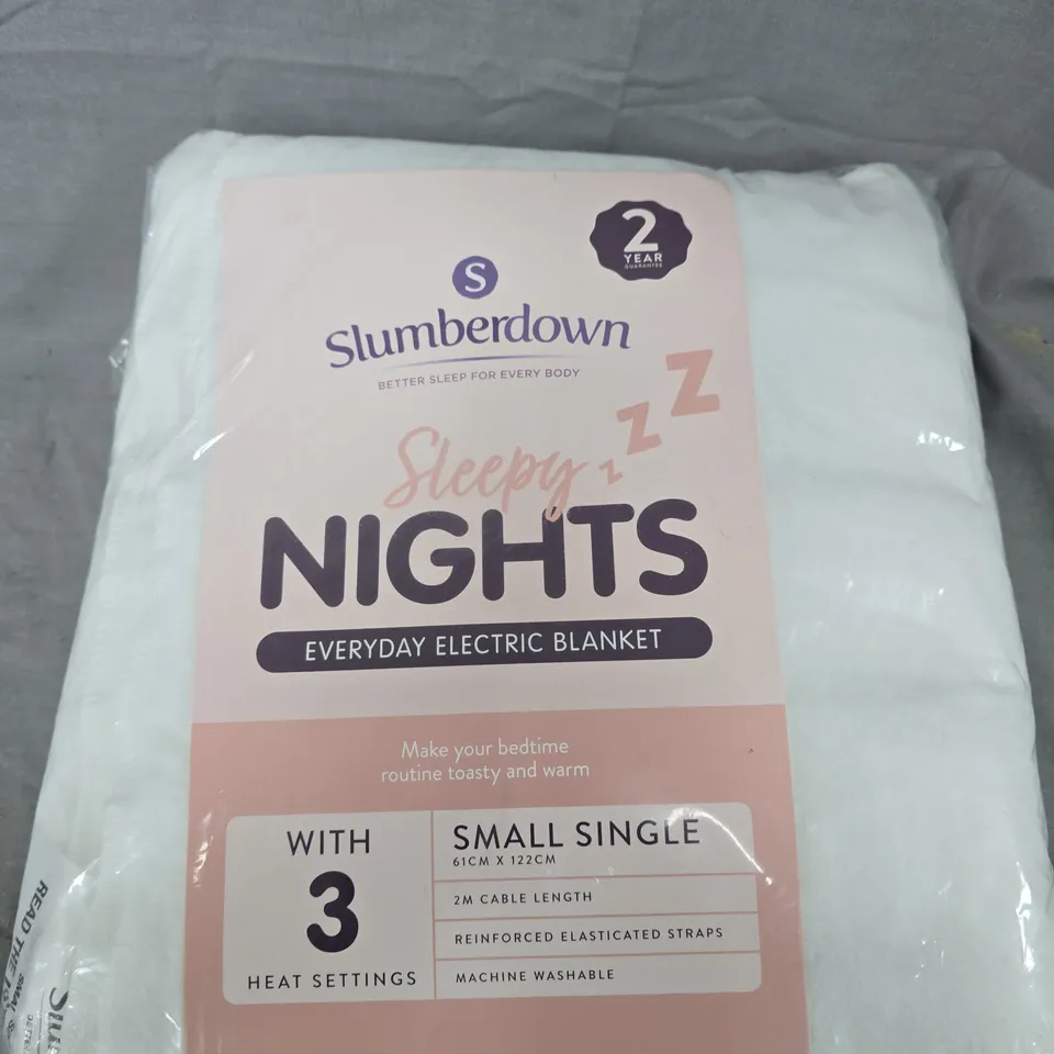SLUMBERDOWN SLEEPY NIGHTS EVERYDAY ELECTRIC BLANKET - SMALL SINGLE 