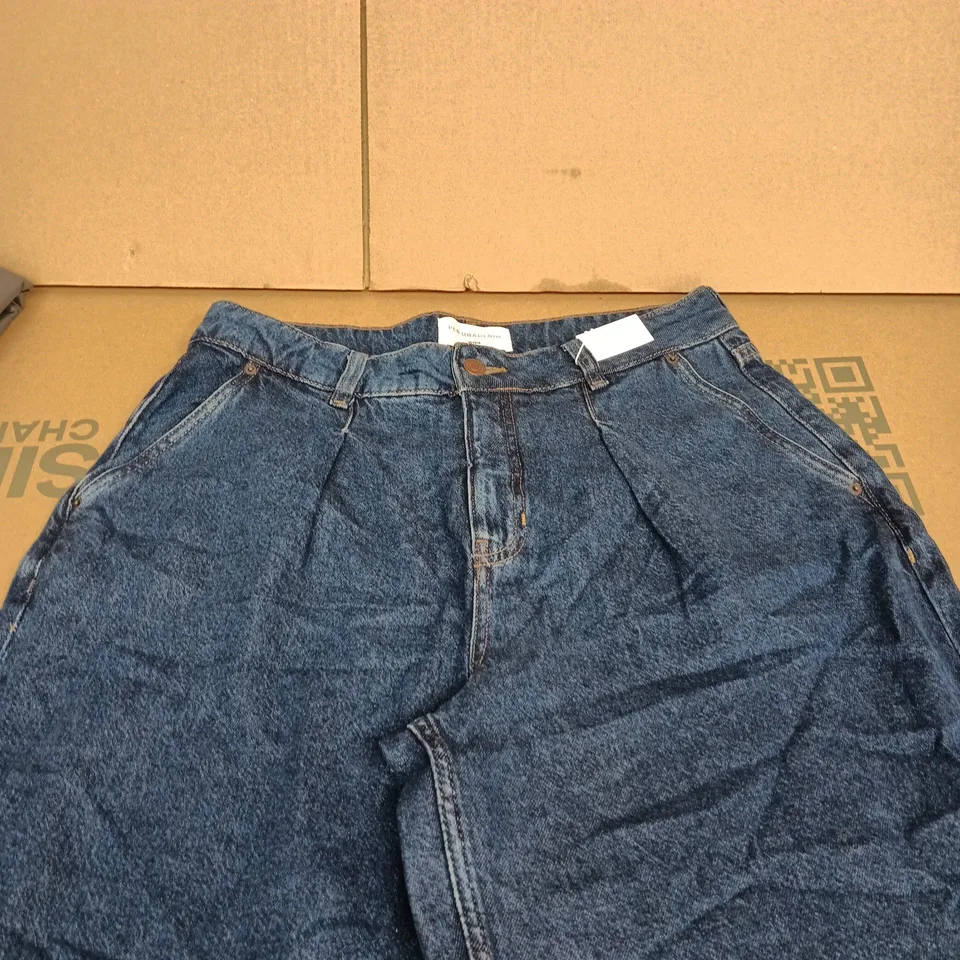 M&S WOMEN'S WIDE-CROPPED HIGH-RISE DENIM JEANS 