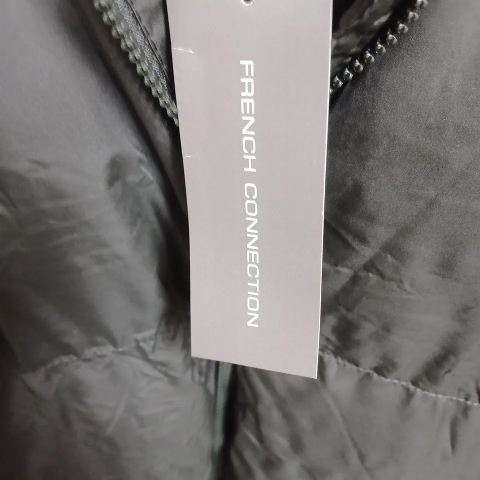 FRENCH CONNECTION PUFFER COAT – KHAKI, HOODED, SIZE XL (STYLE 70AZN)