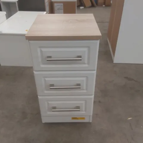 FULLY ASSEMBLED ST. GEORGE 3 DRAWER BEDSIDE TABLE