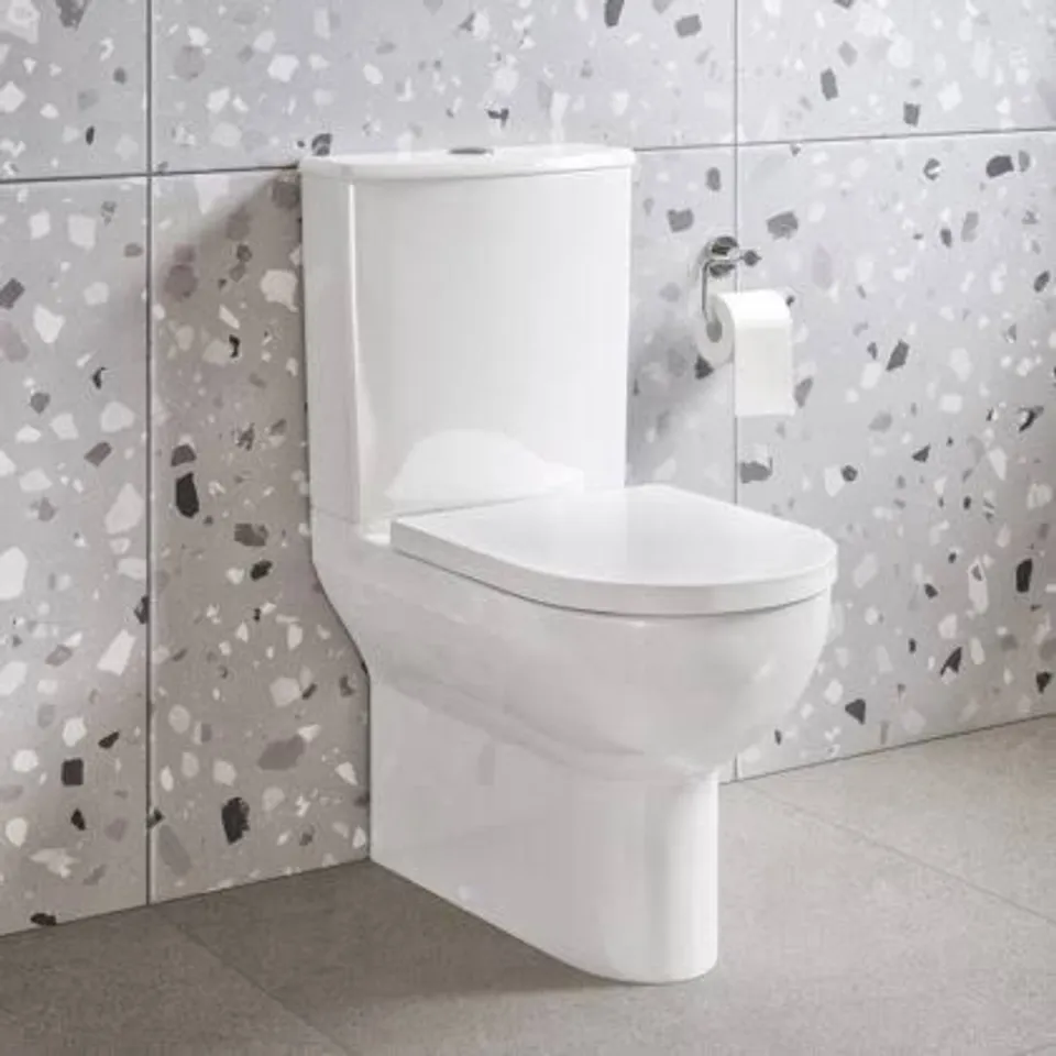 BRAND NEW DEEP CLOSE COUPLED OPEN BACK WC PAN - WHITE