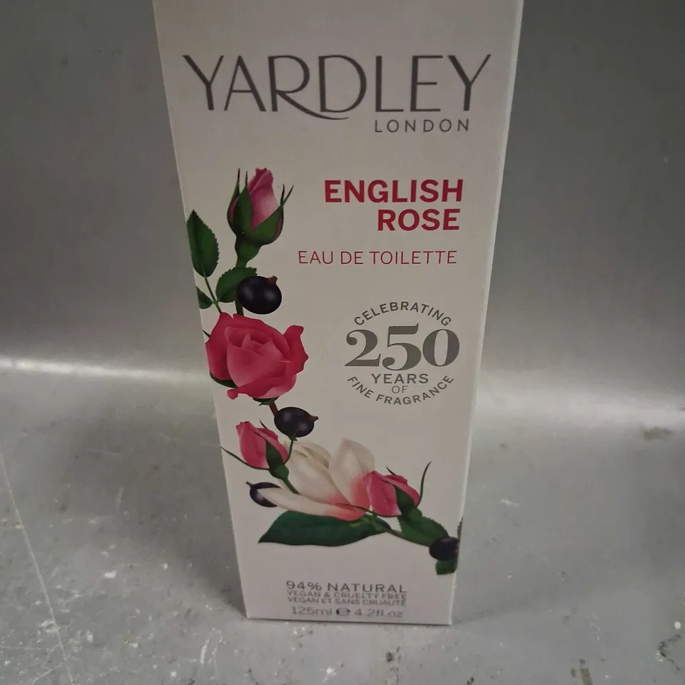 THREE BOXED YARDLEY LONDON ENGLISH ROSE EAU DE TOILETTE 125ML