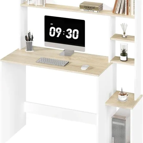 BOXED COMPUTER DESK WITH SHELF, 113.5 X 139 X 45 CM
