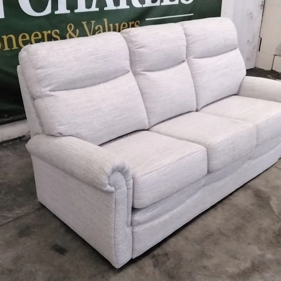 QUALITY BRITISH DESIGNED & MANUFACTURED G PLAN AVON 19 3 SEATER SOFA CHEVRON DOVE FABRIC