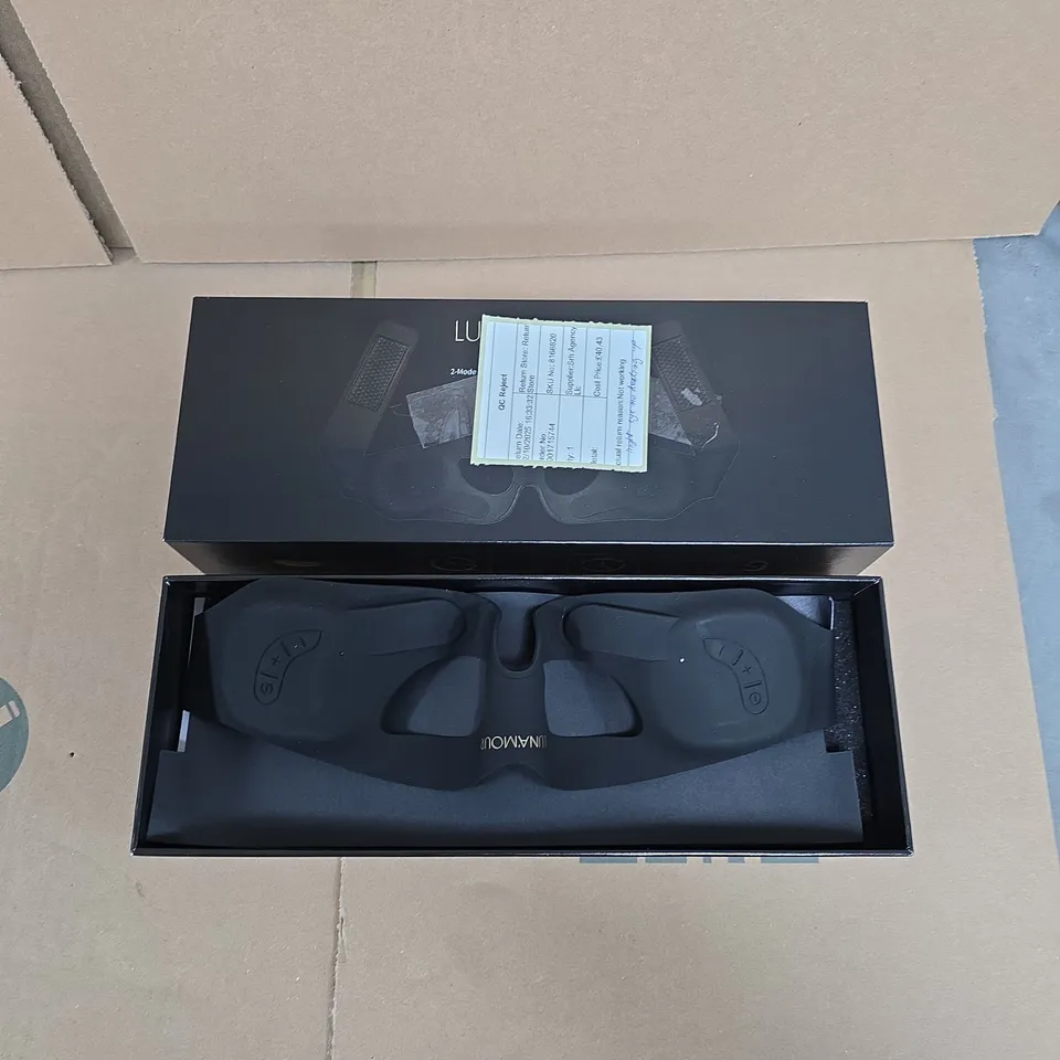 LUNAMOUR ONYX EYEFIX PRO 2-MODE EMS & HEAT THERAPY SILICONE EYE MASK