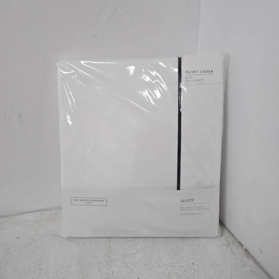 THE WHITE COMPANY SAVOY DUVET COVER WHITE KING SIZE