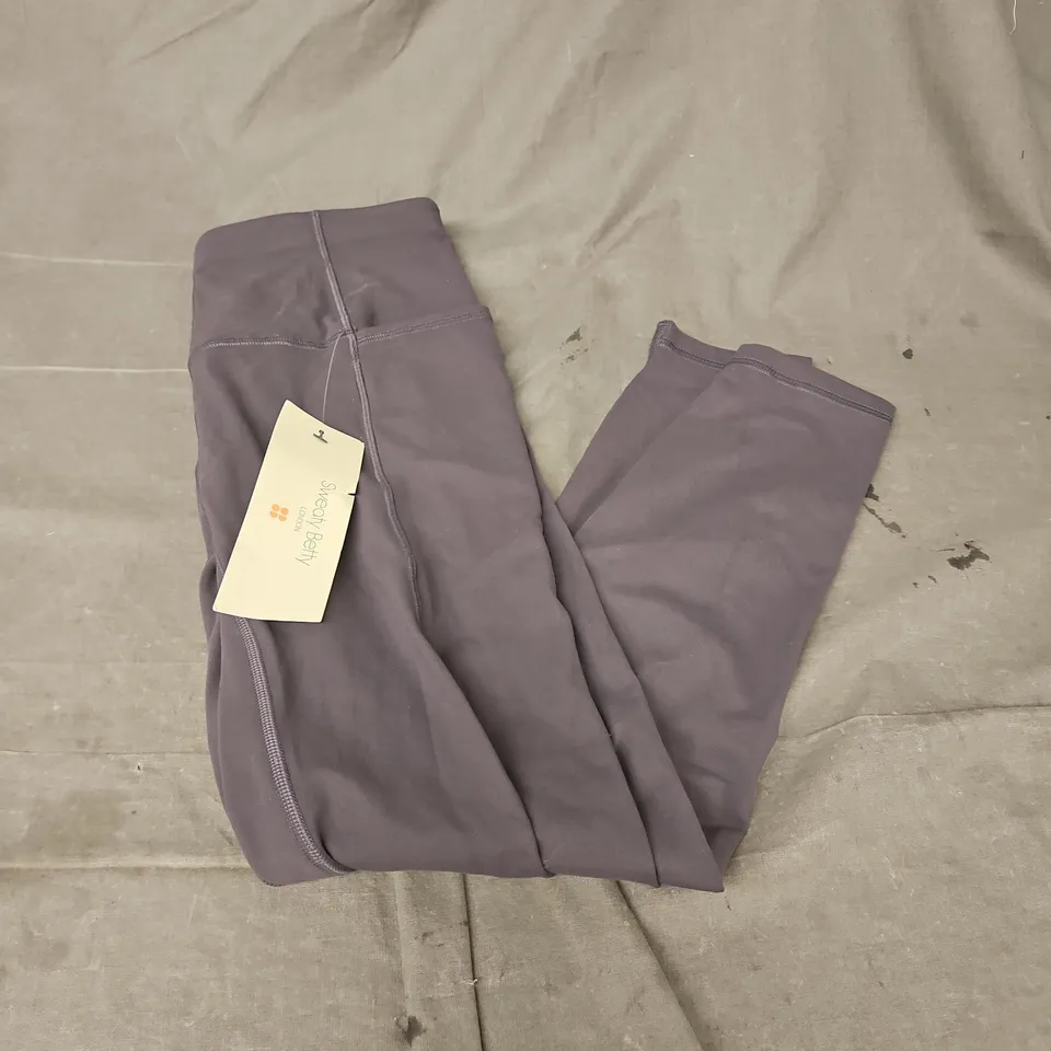 SWEATY BETTY SUPER SOFT 7/8 YOGA LEGGINGS IN URBAN GREY SIZE S