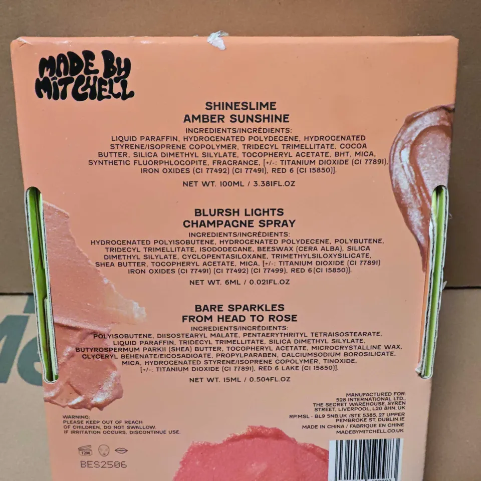 SEALED MADE BY MITCHELL 3-PIECE AMBER SUNSHINE BEAUTY SET 