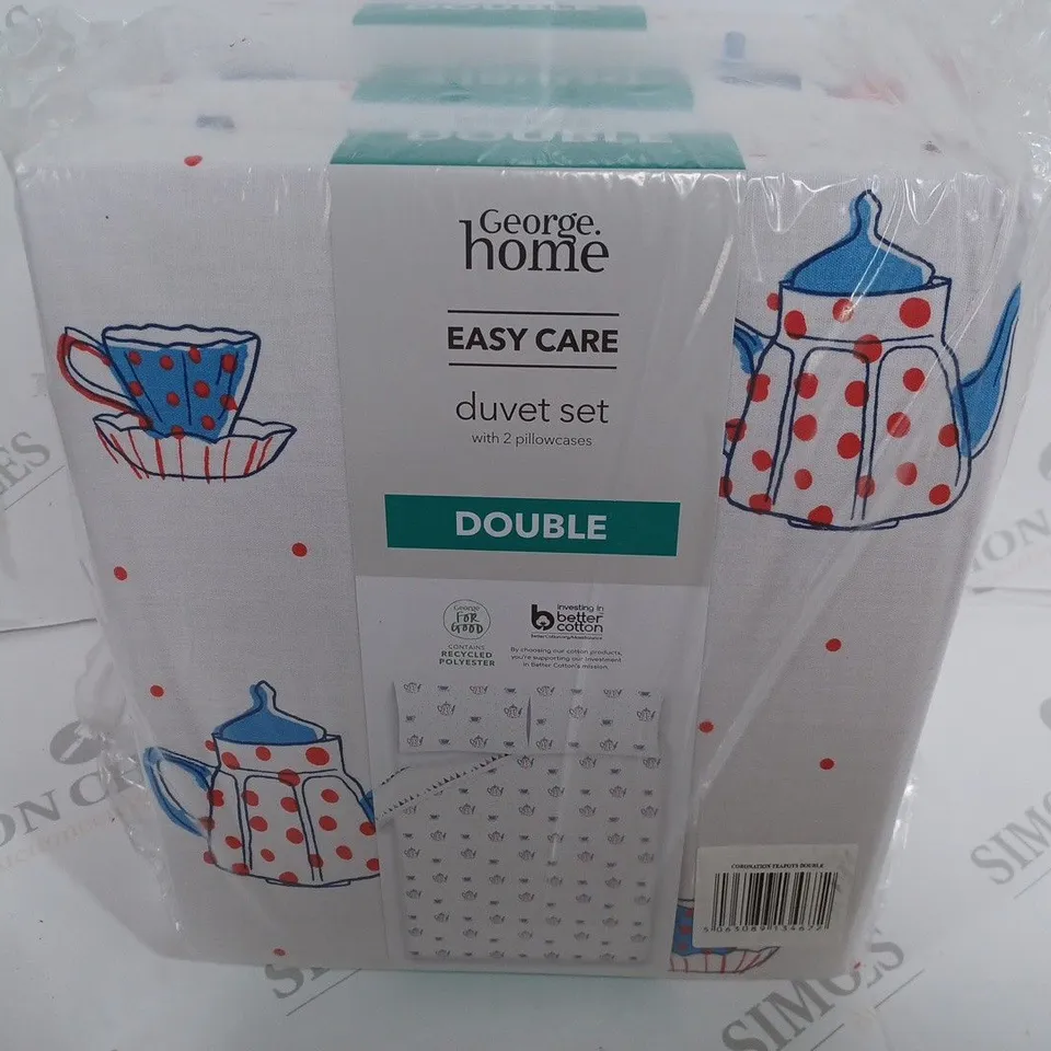 BOX OF APPROX 9 GEORGE HOME EASY CARE DUVET SET - DOUBLE