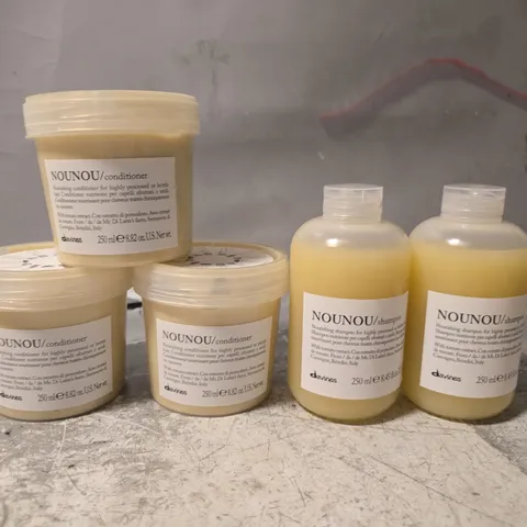 LOT OF 5 NOUNOU HAIR CARE ITEMS INCLUDES SHAMPOO AND CONDITIONER