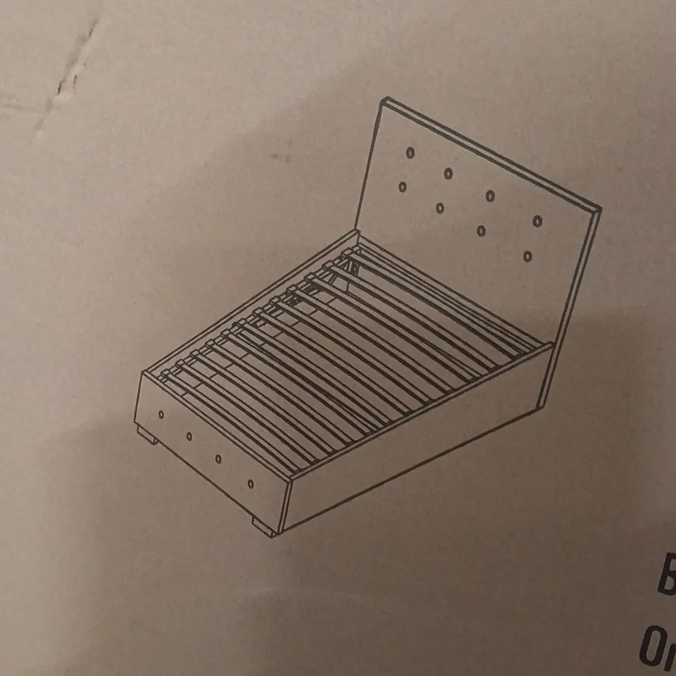 BOXED 3FT NICOLE LINEN FABRIC OTTOMAN BED - GREY (2 BOXES)