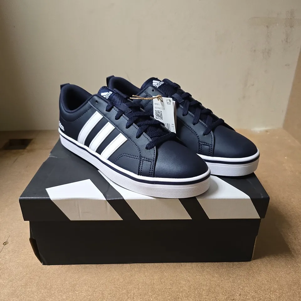 ADIDAS VS PACE 2.0 TRAINERS – NAVY/WHITE, UK 8