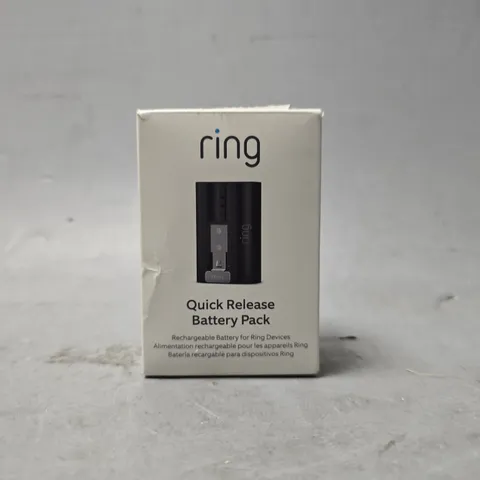 RING QUICK RELEASE BATTERY PACK