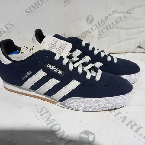 ADIDAS NAVY & BLUE SAMBA TRAINERS - UK SIZE 8