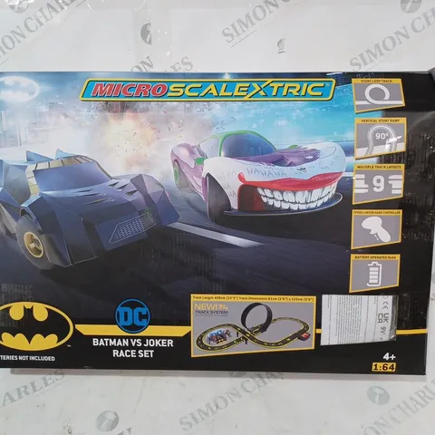 BOXED MICRO SCALEXTRIC DC BATMAN VS JOKER RACE SET