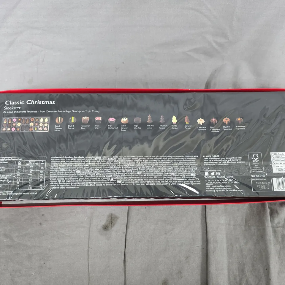 BOXED AND SEALED HOTEL CHOCOLAT CLASSIC CHRISTMAS SLEEKSTER 