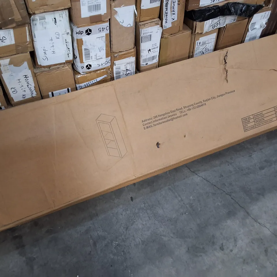 BOXED WHITE AND GREY SIDEBOARD - 1 BOX
