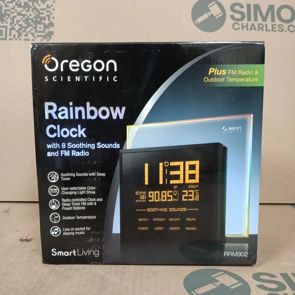OREGON SCIENTIFIC RAINBOW CLOCK - X7 IN BOX 