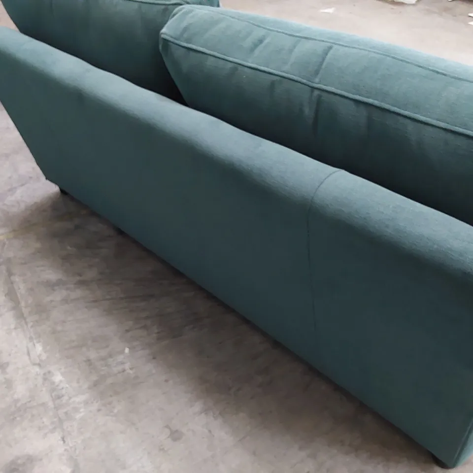 QUALITY BRITISH DESIGNER LOUNGE Co. ROSE 2.5 SEATER BLUE/GREEN PLUS FABRIC 