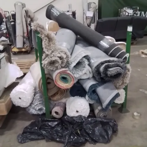 STILLAGE OF APPROXIMATELY 15 QUALITY DESIGNER RUGS