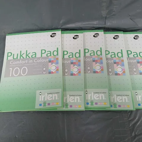 5 PUKKA PADS 100 LINED PAGES - GREEN 
