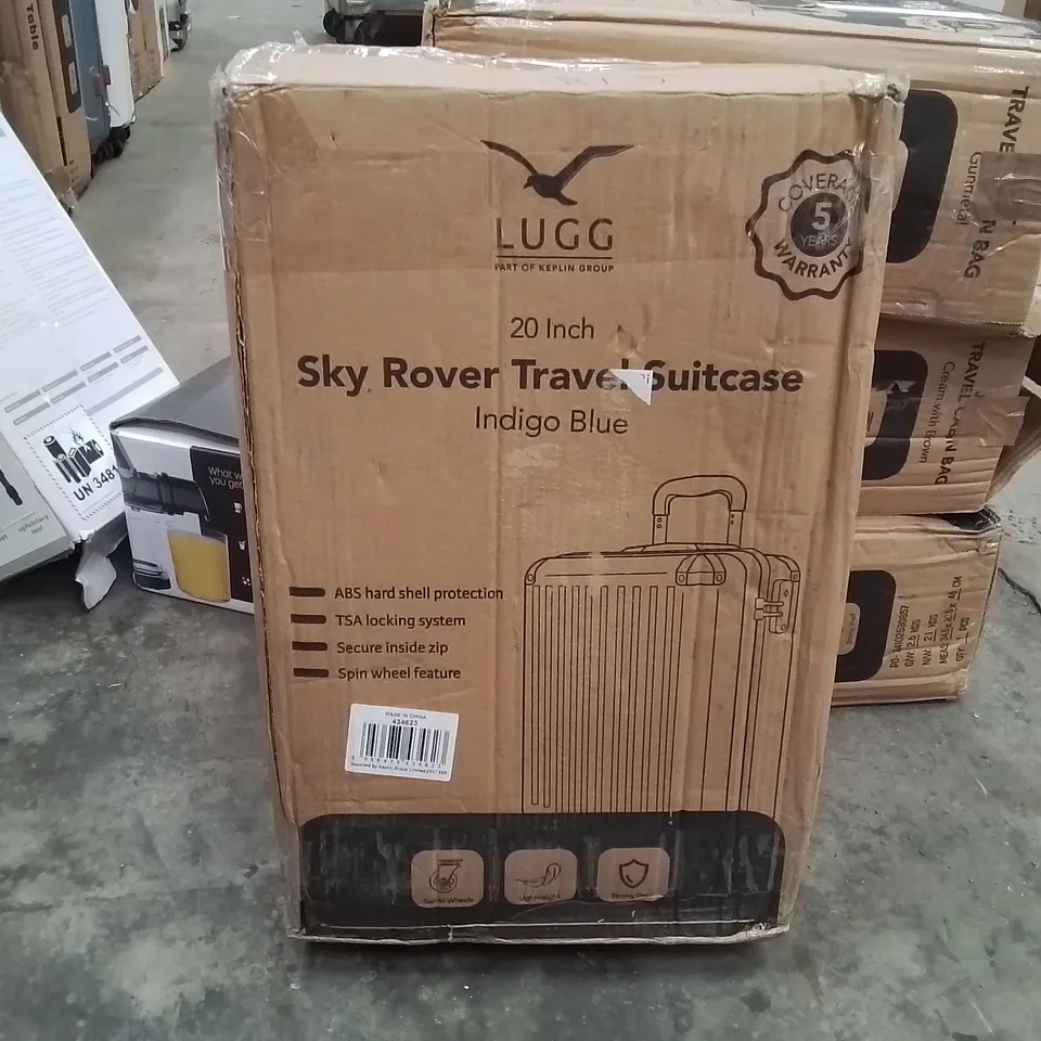 BOXED LUGG - 20INCH SKY ROVER TRAVEL SUITCASE INDIGO BLUE