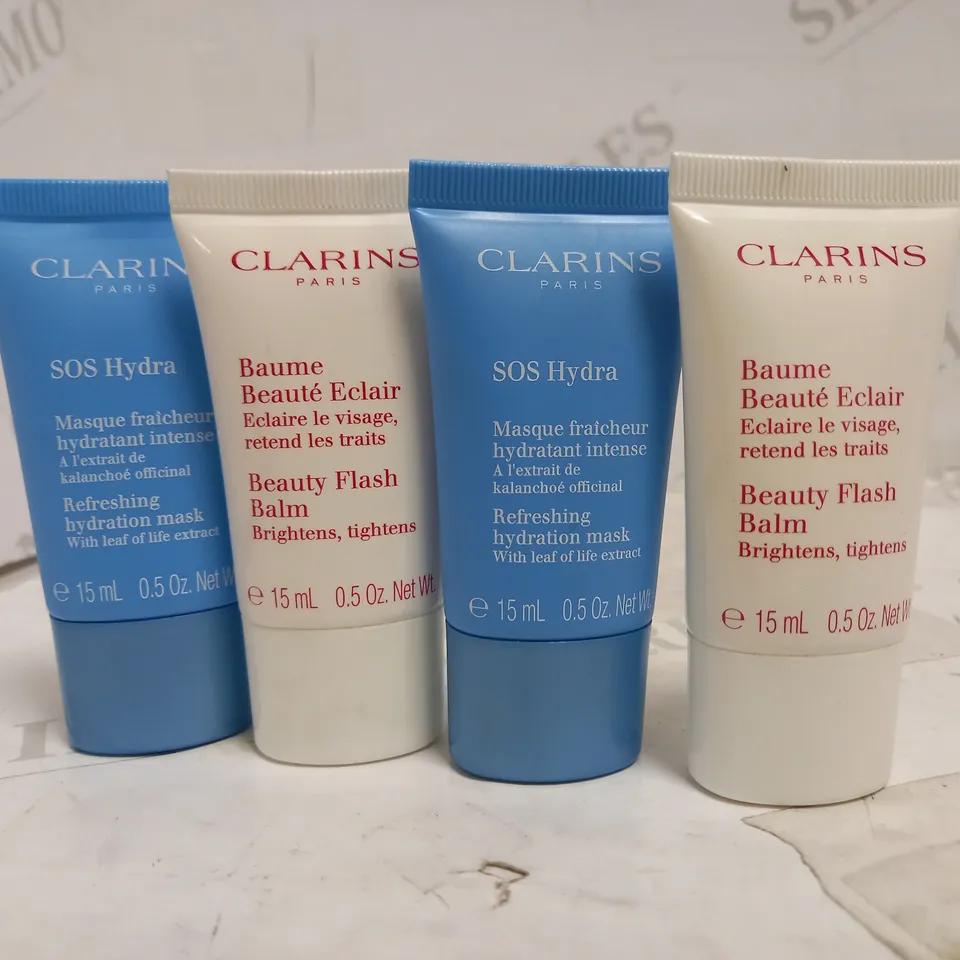 LOT OF 4 CLARINS SKINCARE ITEMS