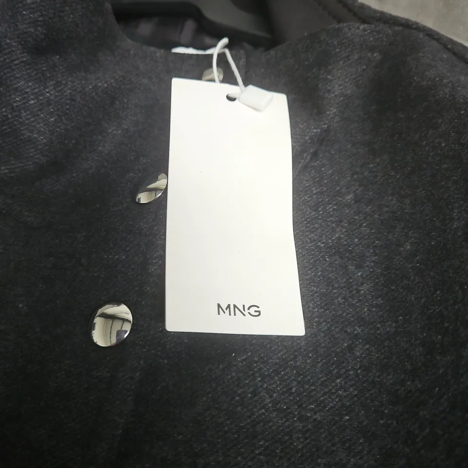 MANGO GREY COAT WITH SILVER BUTTONS MEDIUM WITH TAGS