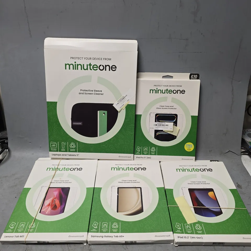 BOX OF APPROXIMATELY 15 MINUTE ONE ITEMS TO INCLUDE - IPAD PRO 11 M4 , IPAD 10.2 , SAMSUNG GALAXY TAB A9+ ETC