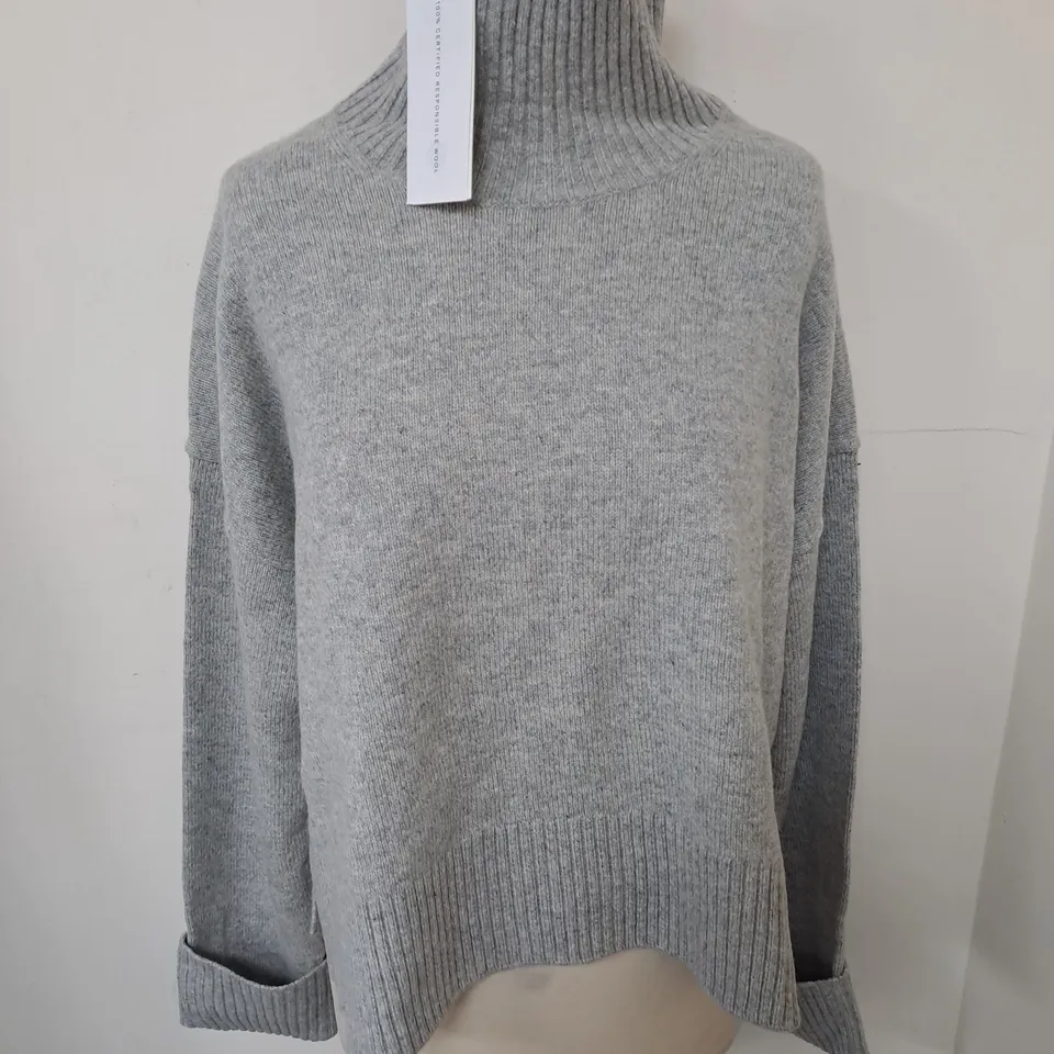 ARKET GREY HIGH NECK JUMPER - EUR M