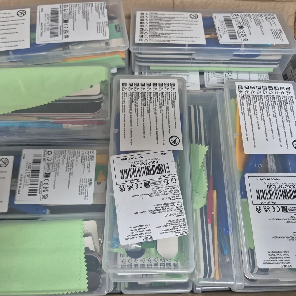 BOX OF APPROXIMATELY 50 HABWEA SMALL TOOL BOXES - COLLECTION ONLY