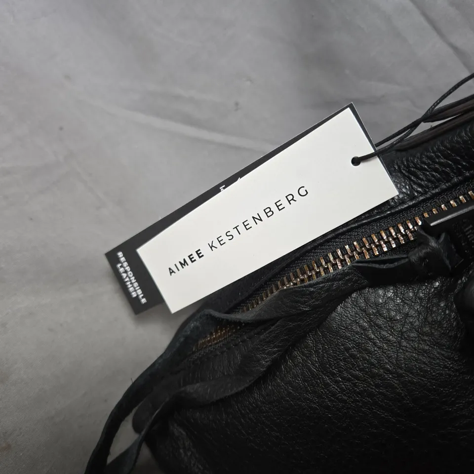 AIMEE KESTENBERG BLACK LEATHER CROSSBODY BAG