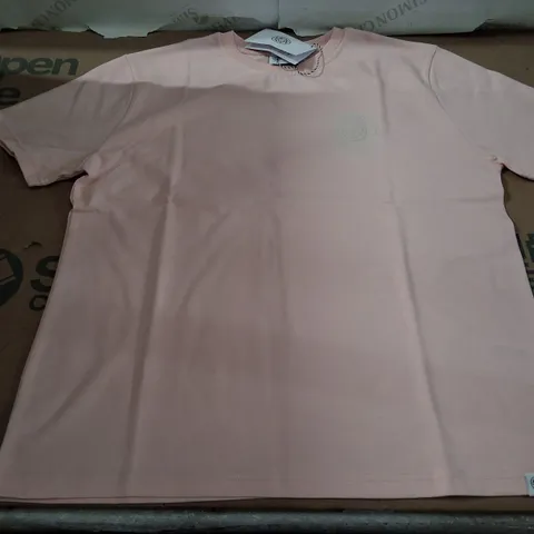 BOX CONTAINING APPROXIMATELY 36 BRASS MONKEY LADIES GET YOUR COLD ON T-SHIRT PINK β SIZE L