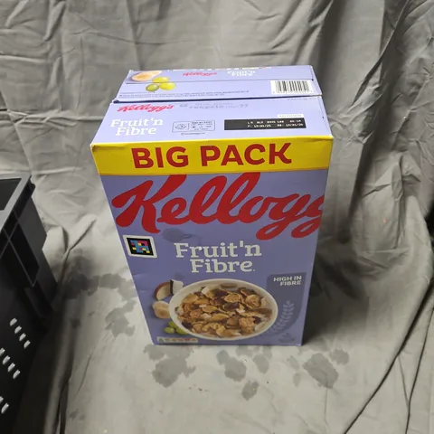 2 X KELLOGG'S FRUIT'N FIBRE BIG PACK CEREAL BOX