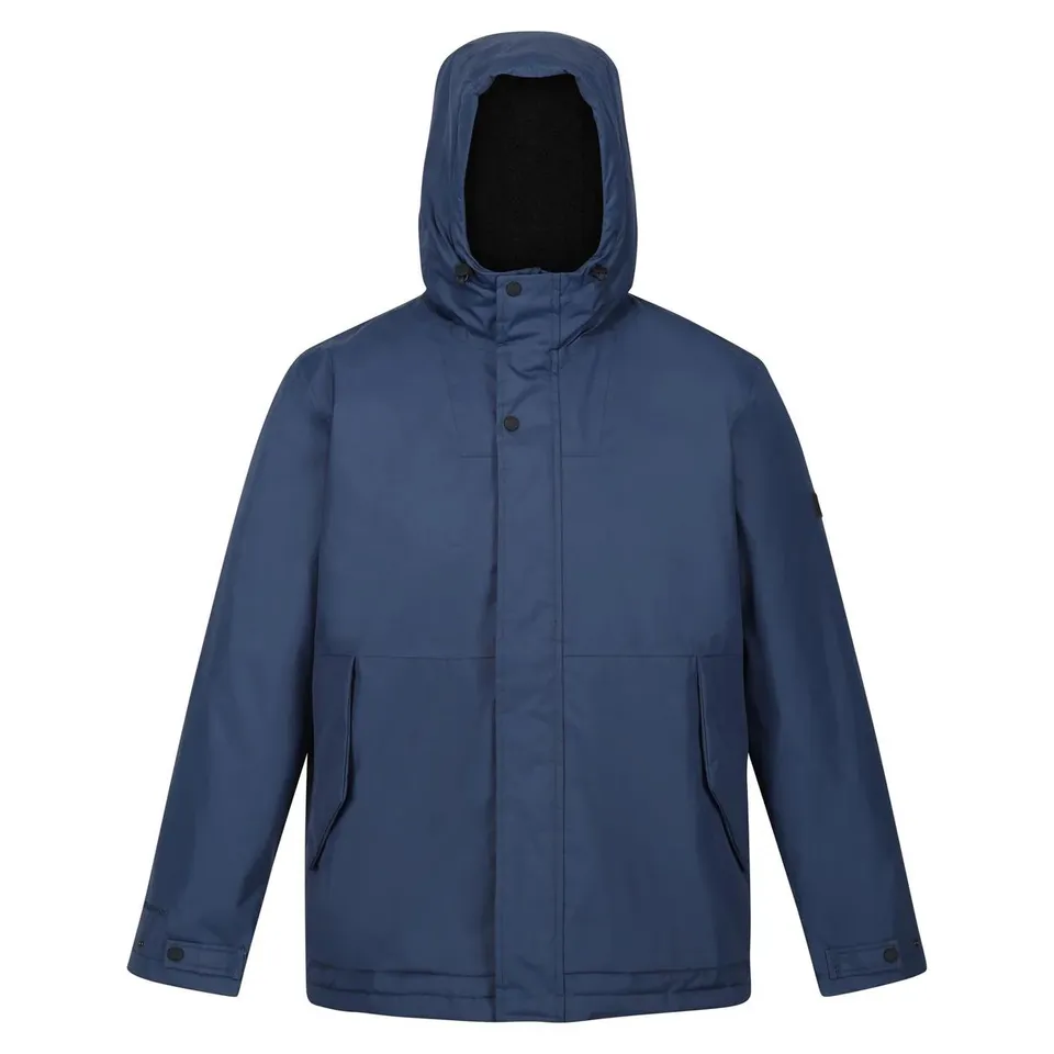 BRAND NEW REGATTA MENS STERLINGS IV WATERPROOF FLEECE LINED JACKET IN MOON LIGHT DENIM - SIZE XXL
