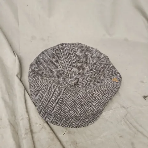 COTLY WOOL FLAT CAP – GREY HERRINGBONE, SIZE L-XL
