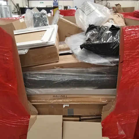 PALLET OF ASSORTED HOUSEHOLD GOODS AND PRODUCTS TO INCLUDE; YOGA MAT, BLINDS, BLADELESS CEILING FLUSH MOUNT ETC