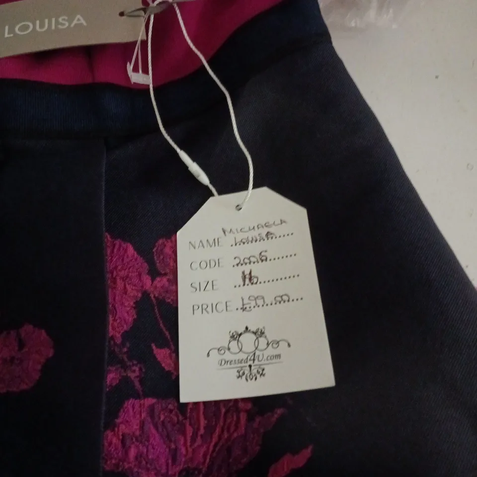 MICHAELA LOUISA PURPLE DRESS UK 16 TAGGED
