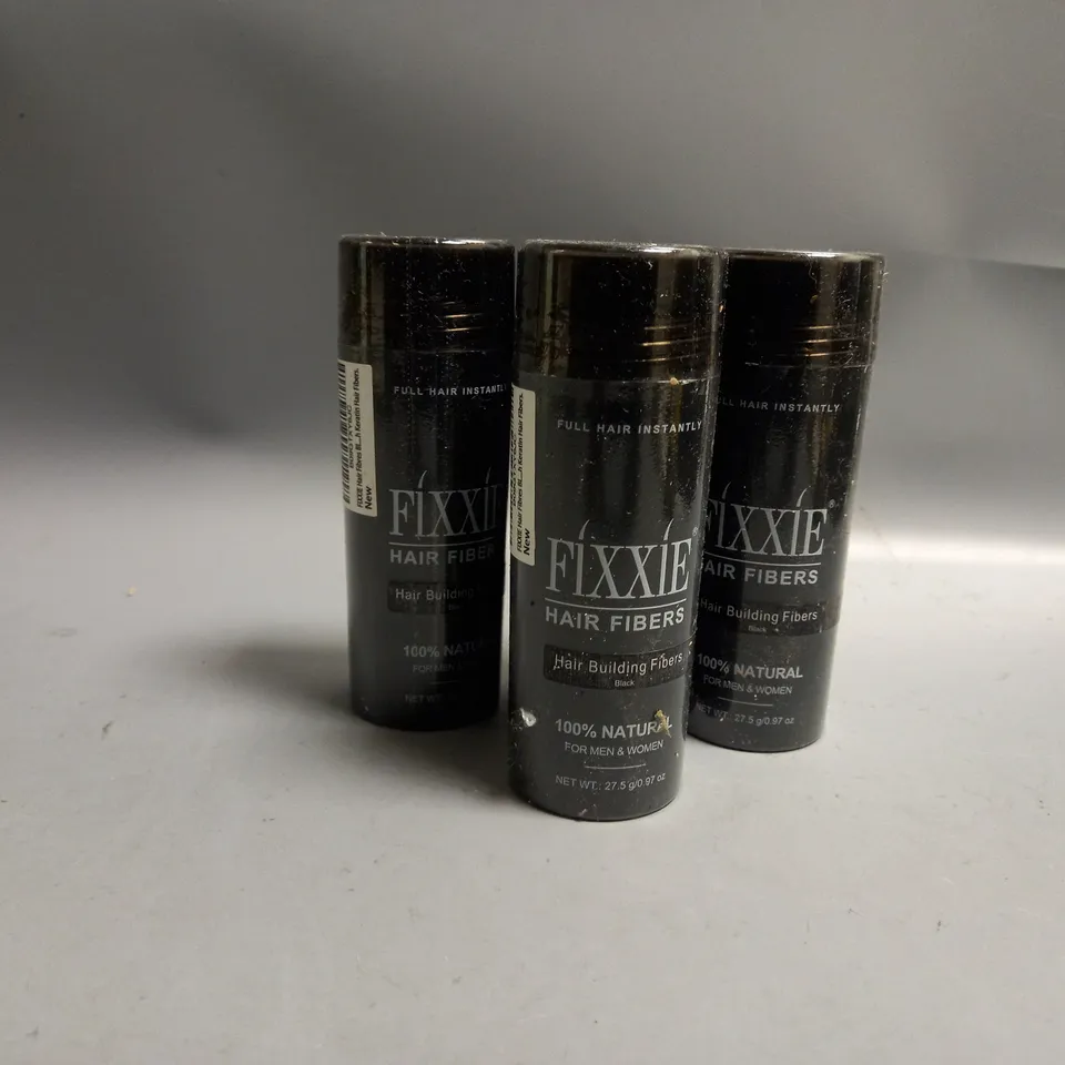 4 SEALED FIXXIE HAIR FIBRES HAIR BUILDING FIBRES BLACK 