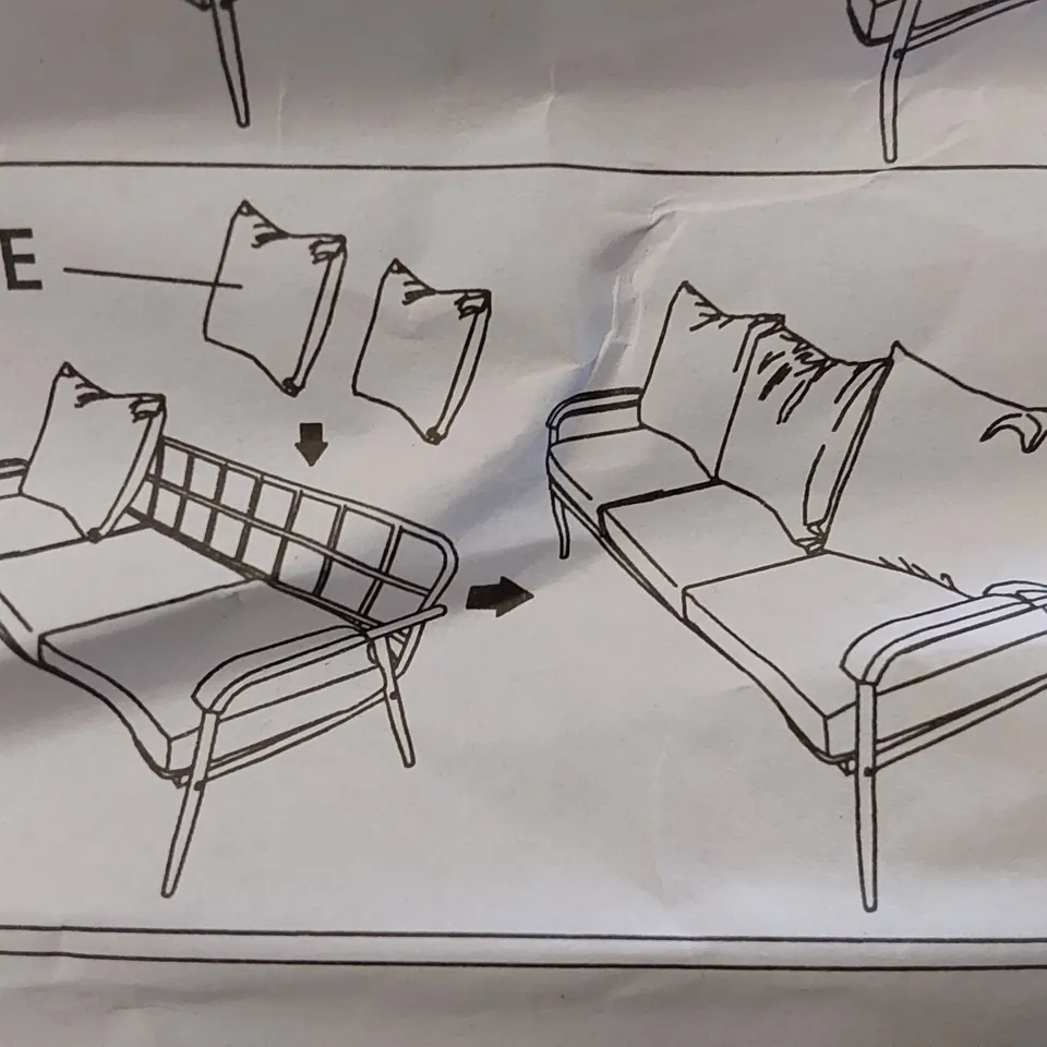 BOXED DESIGNER 3 SEATER BROWN LEATHER SOFA (1 BOX)