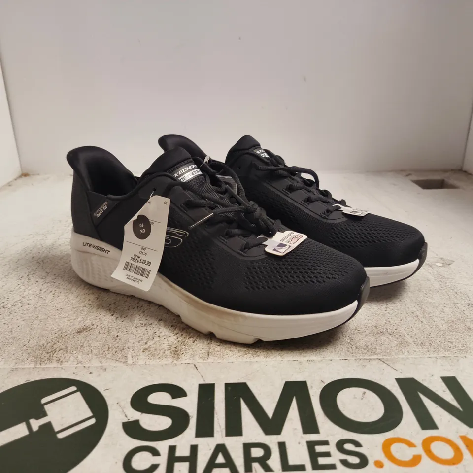 SKECHERS LITE-WEIGHT BLACK SNEAKERS – MEN'S, TAGS ATTACHED UK 10