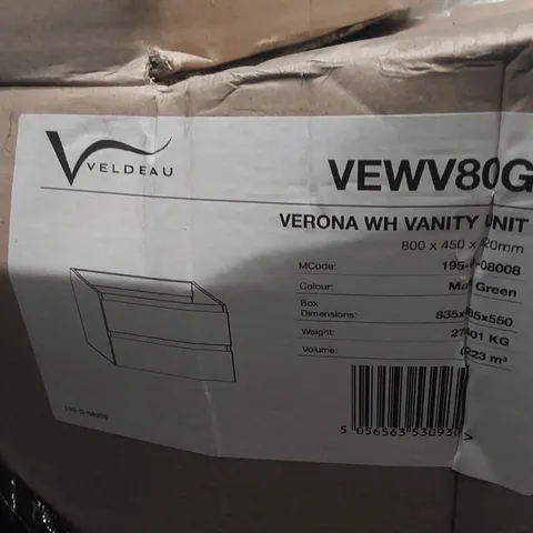 PALLET CONTAINING A LARGE QUANTITY OF BATHROOM FURNITURE PARTS INCLUDING: VANITY UNIT CARCASS ECT