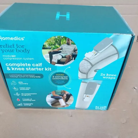 BOXED HOMEDICS MODULAR COMPRESSION SYSTEM COMPLETE CALF AND KNEE STARTER KIT