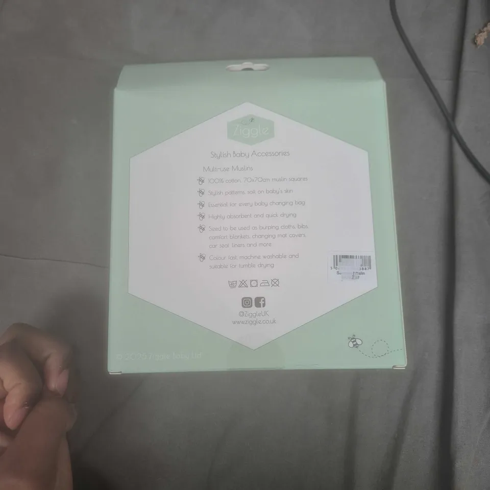 Ziggle Muslin Squares – Baby Muslins, 70x70 cm, 3-pack