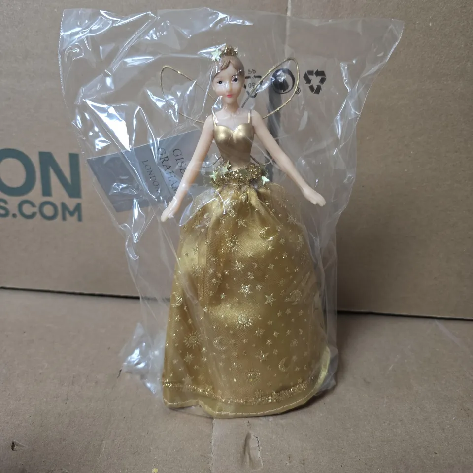 BOX OF APPROXIMATELY 6 GISELA GRAHAM GOLD ANGEL TREE TOPPERS