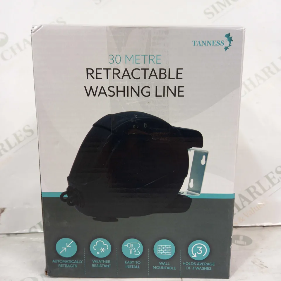 TANNESS 30 METRE RETRACTABLE WASHING LINE