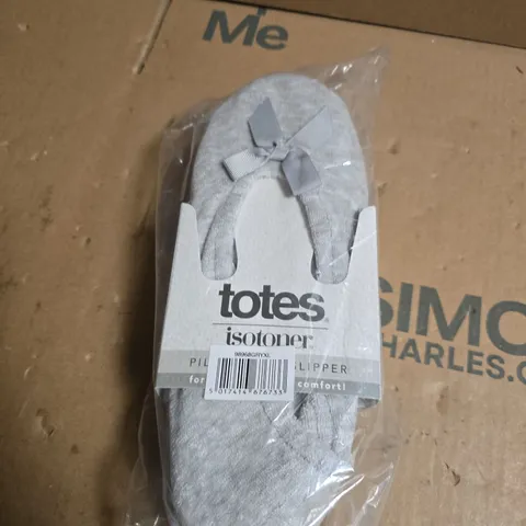 TOTES ISOTONER PILLOWSTEP SLIPPER GREY  – WOMEN'S XL