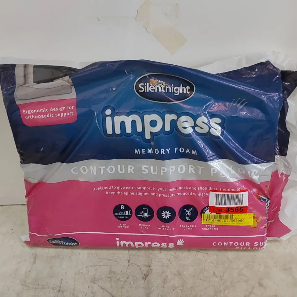 BAGGED SILENTNIGHT IMPRESS MEMORY FOAM CONTOUR PILLOW